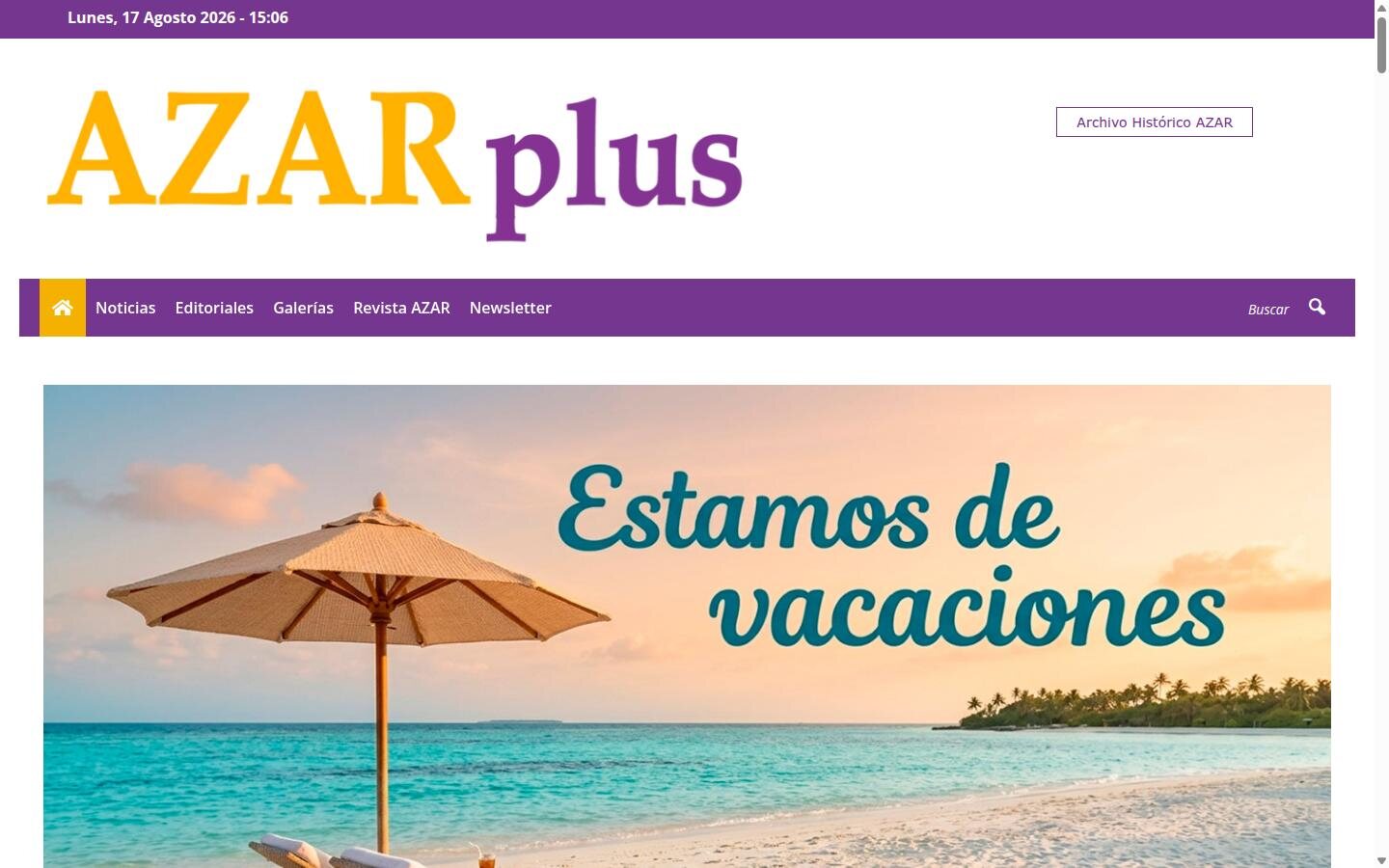AZARplus homepage screenshot