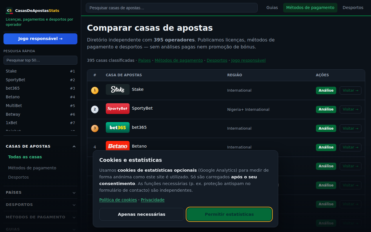 Screenshot of CasasDeApostasStats