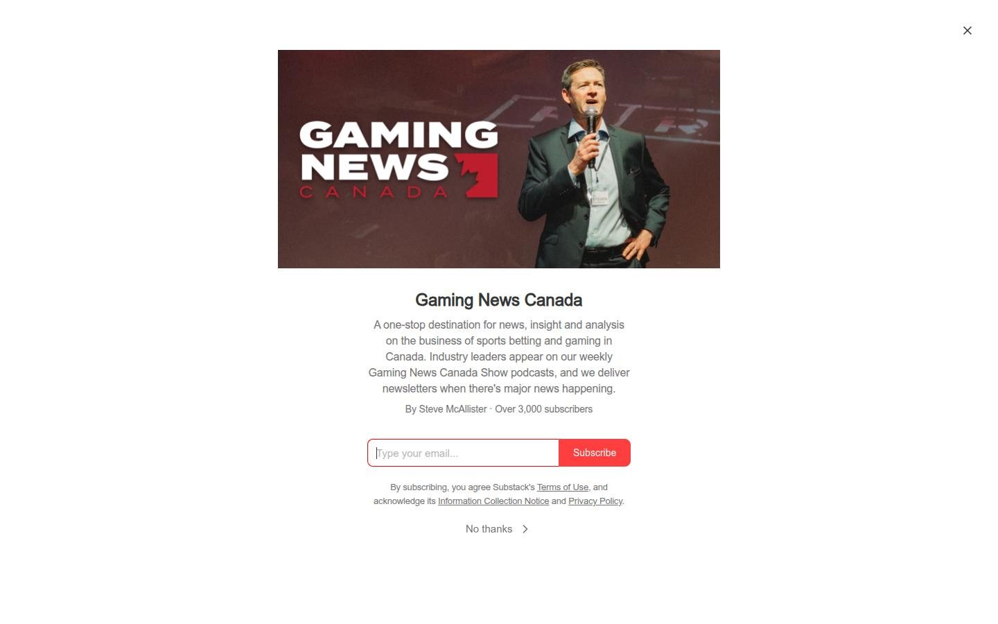 Gaming News Canada homepage screenshot