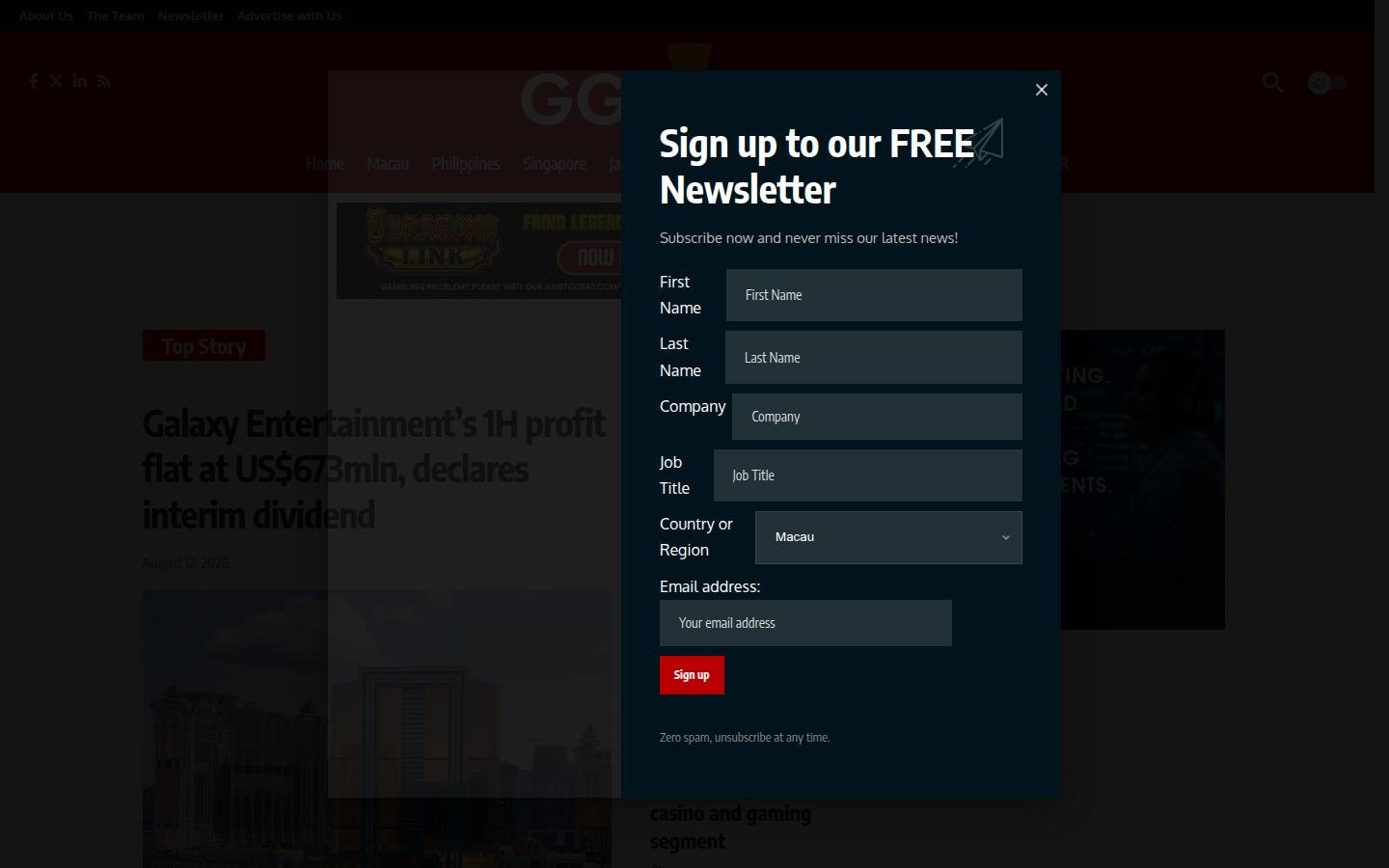 GGRAsia homepage screenshot