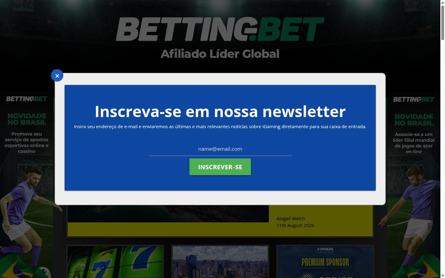 iGaming News Brasil homepage screenshot