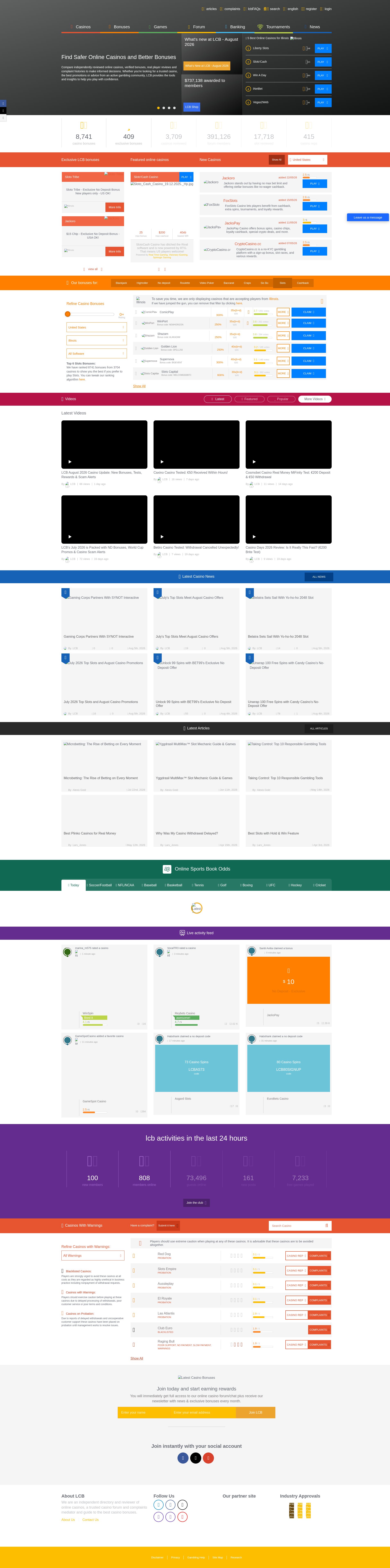LCB homepage screenshot