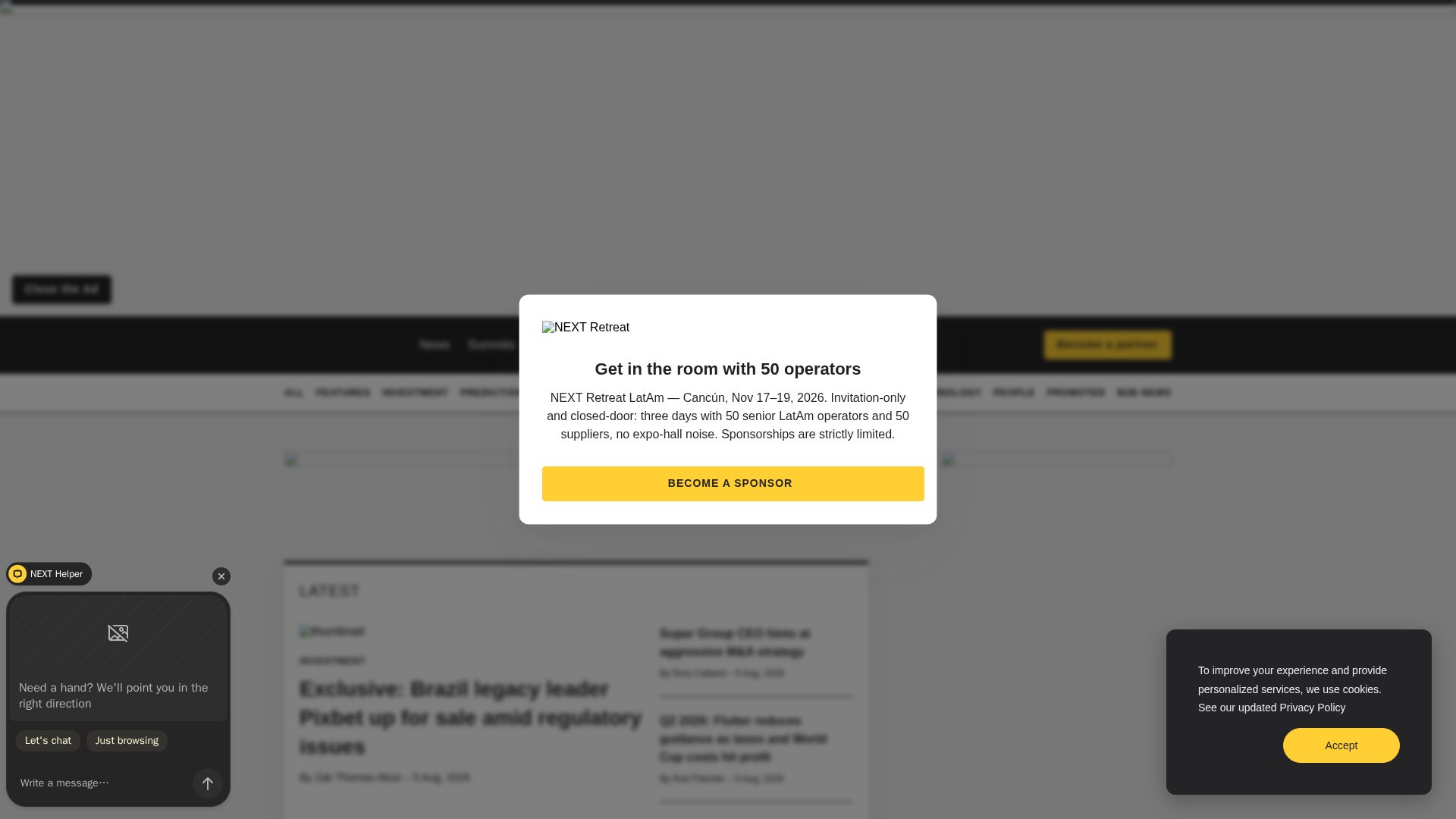 NEXT.io homepage screenshot