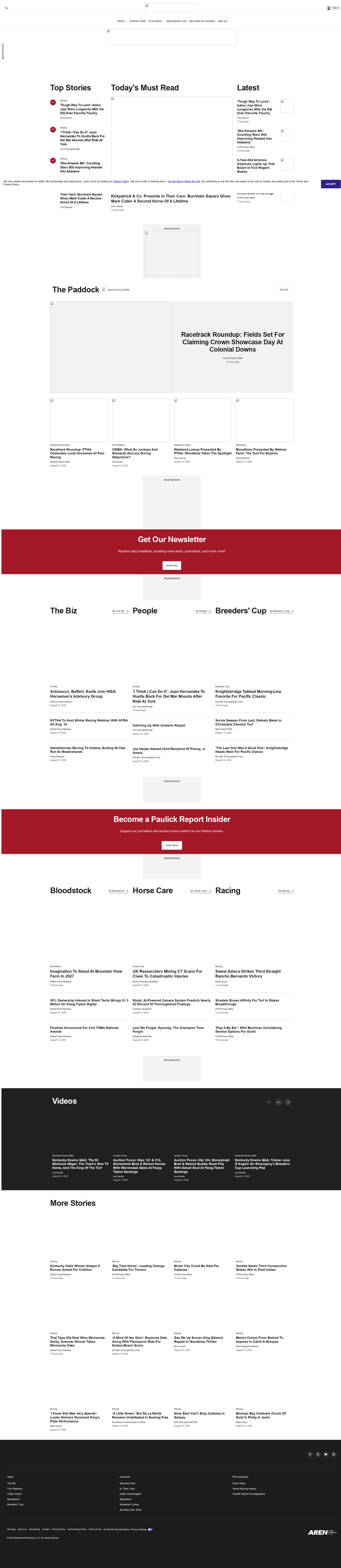 Paulick Report homepage screenshot
