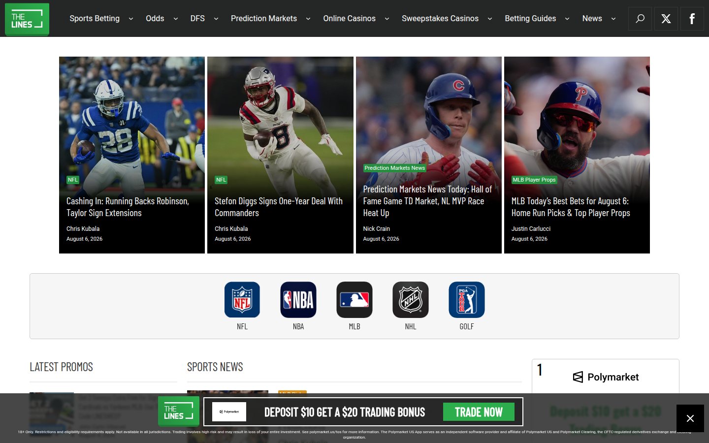 TheLines homepage screenshot