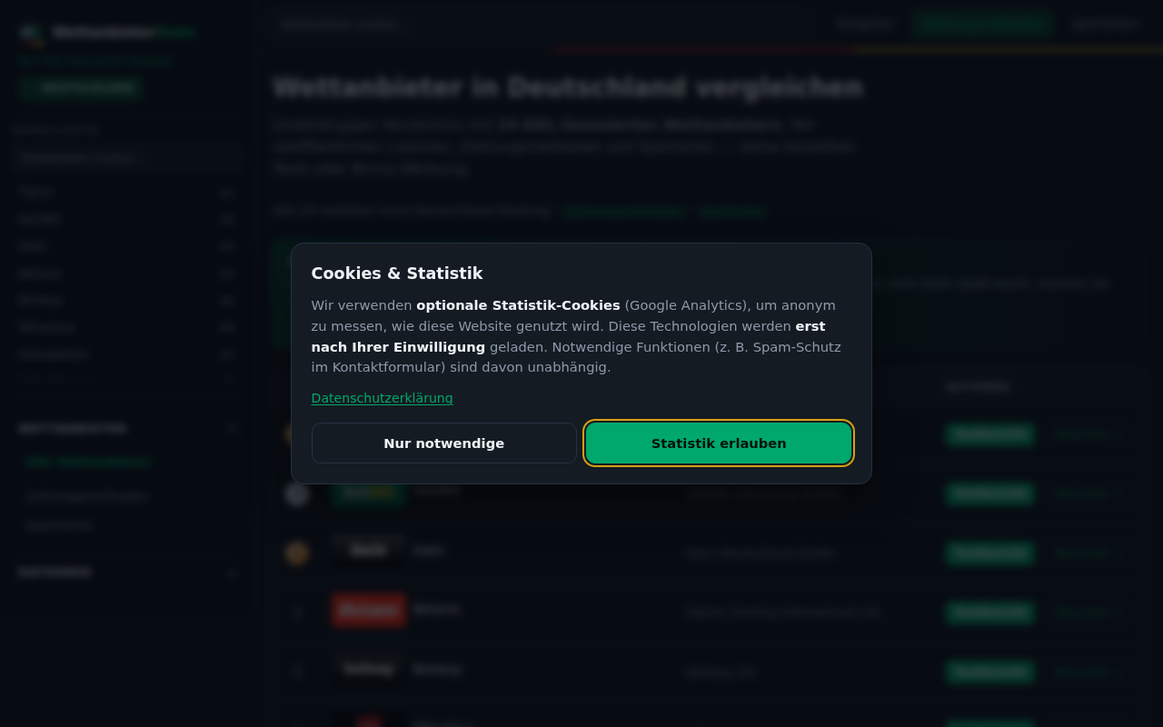 Screenshot of WettanbieterStats